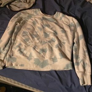 White and blue long sleeve